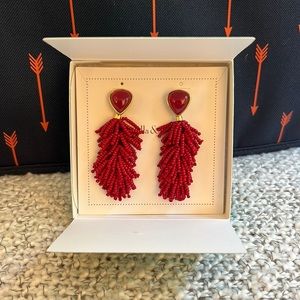 Stella & Dot Riva Tassel Earrings - Burgundy